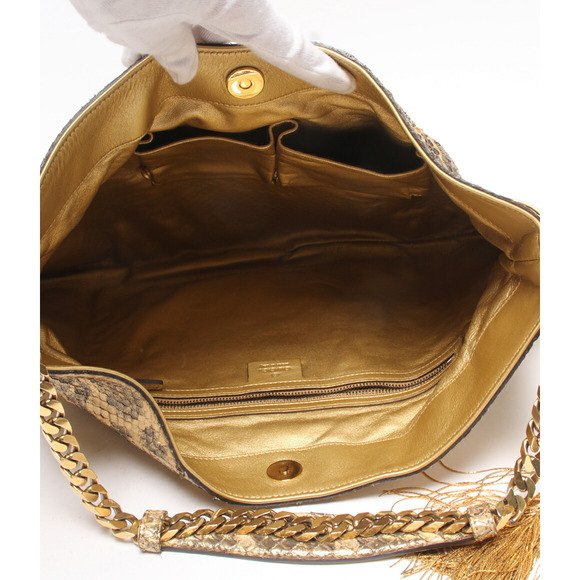 Gucci Bag Python Tote Pattern Chain Shoulder - Picture 3 of 8